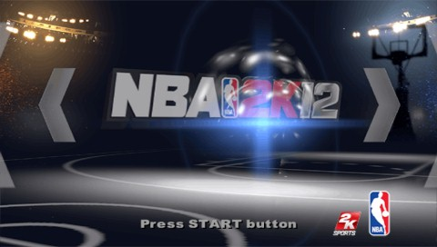 NBA 2K12 title screen for PSP